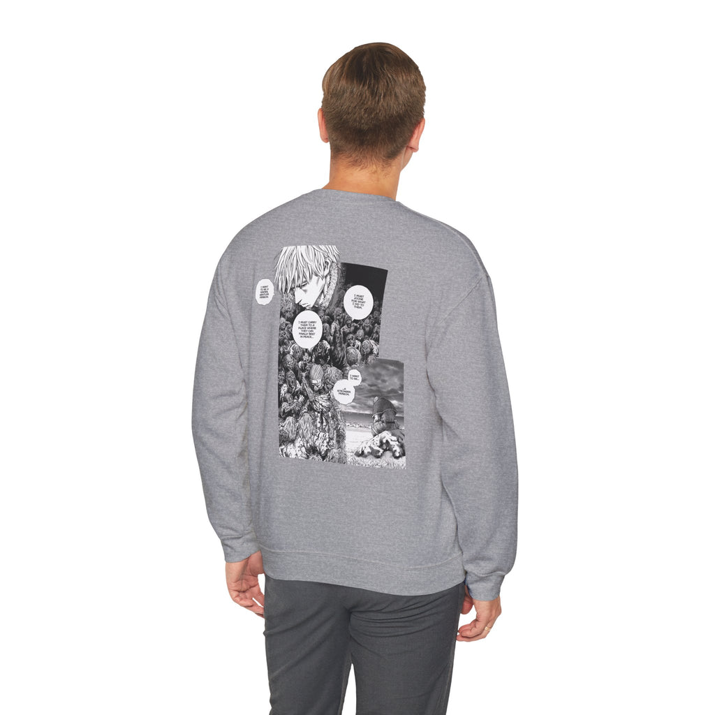 Vinland Saga Crewneck Sweatshirt — "I Have No Enemies" Graphic