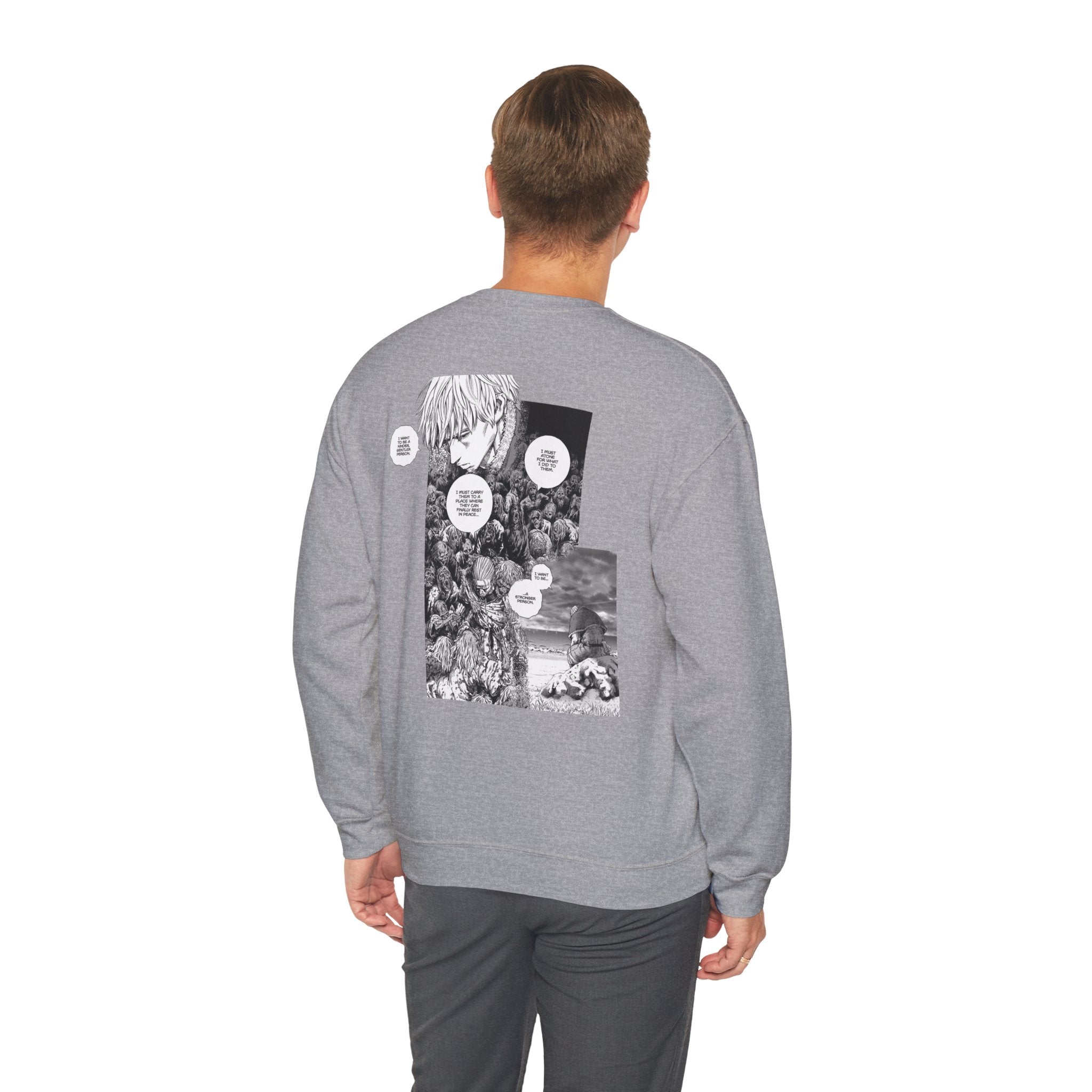 Vinland Saga Crewneck Sweatshirt — "I Have No Enemies" Graphic