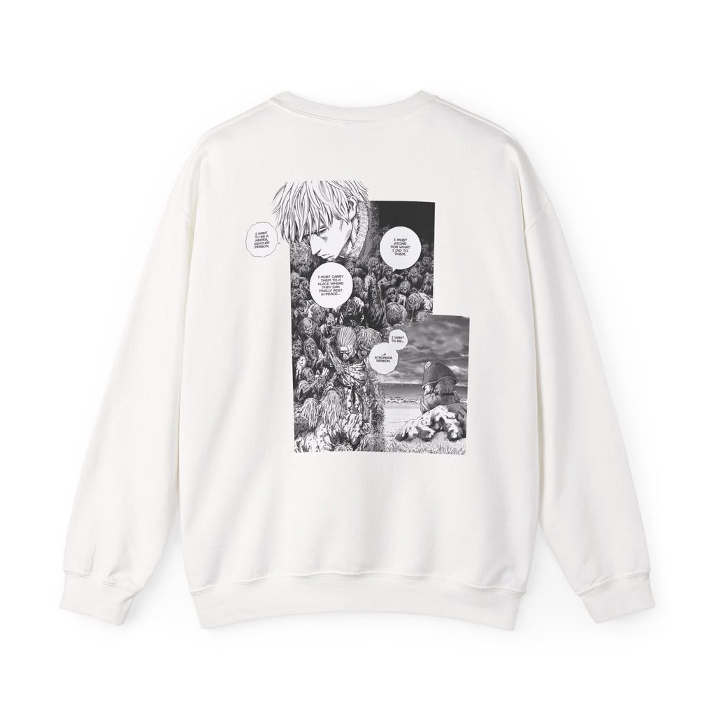 Vinland Saga Crewneck Sweatshirt — "I Have No Enemies" Graphic