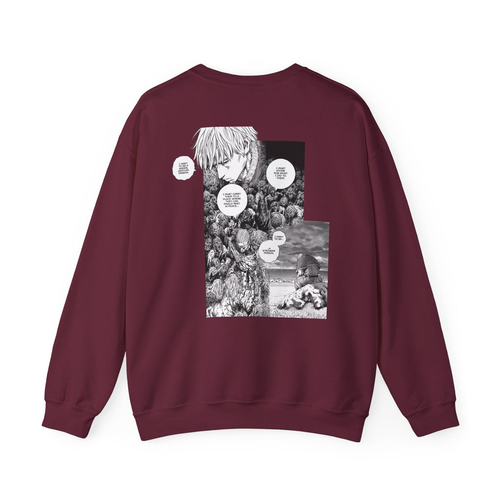 Vinland Saga Crewneck Sweatshirt — "I Have No Enemies" Graphic