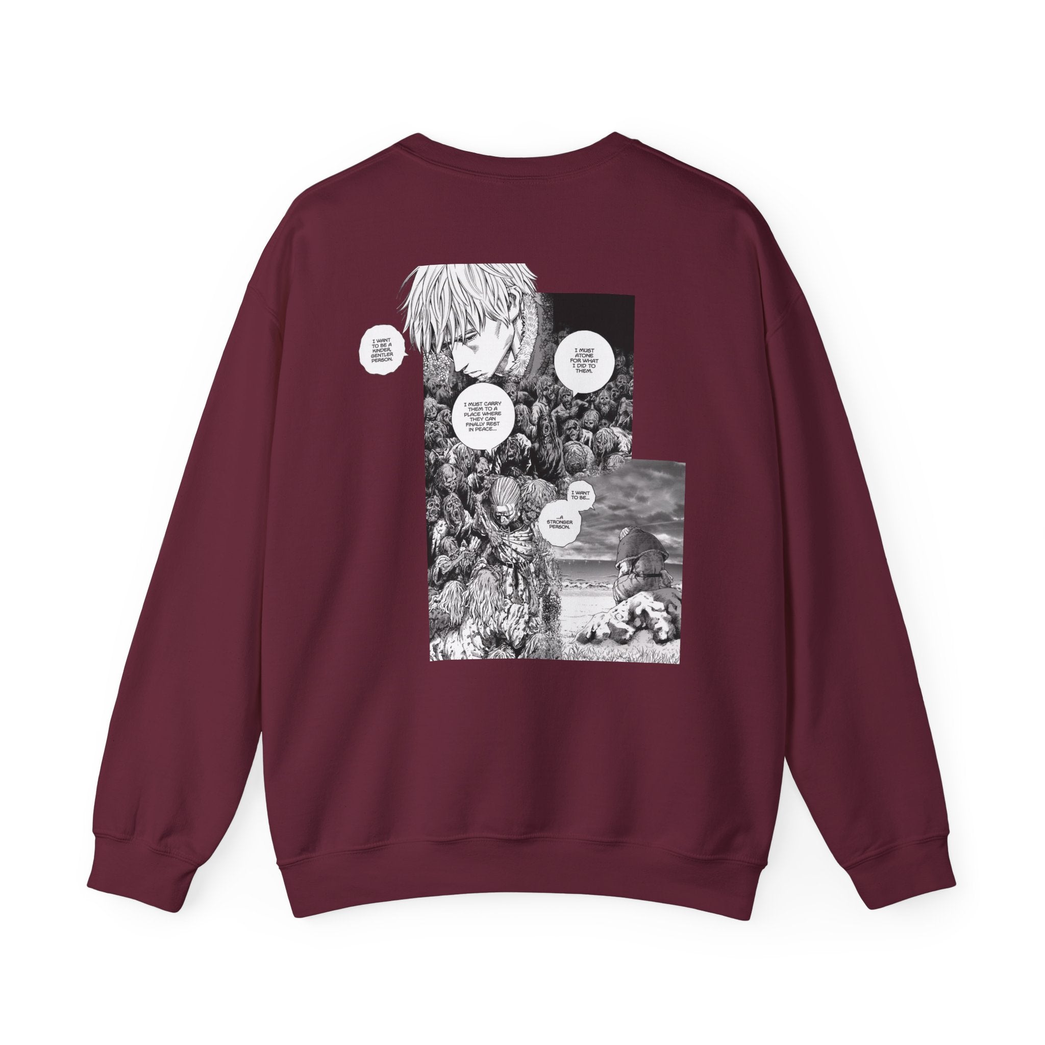 Vinland Saga Crewneck Sweatshirt — "I Have No Enemies" Graphic
