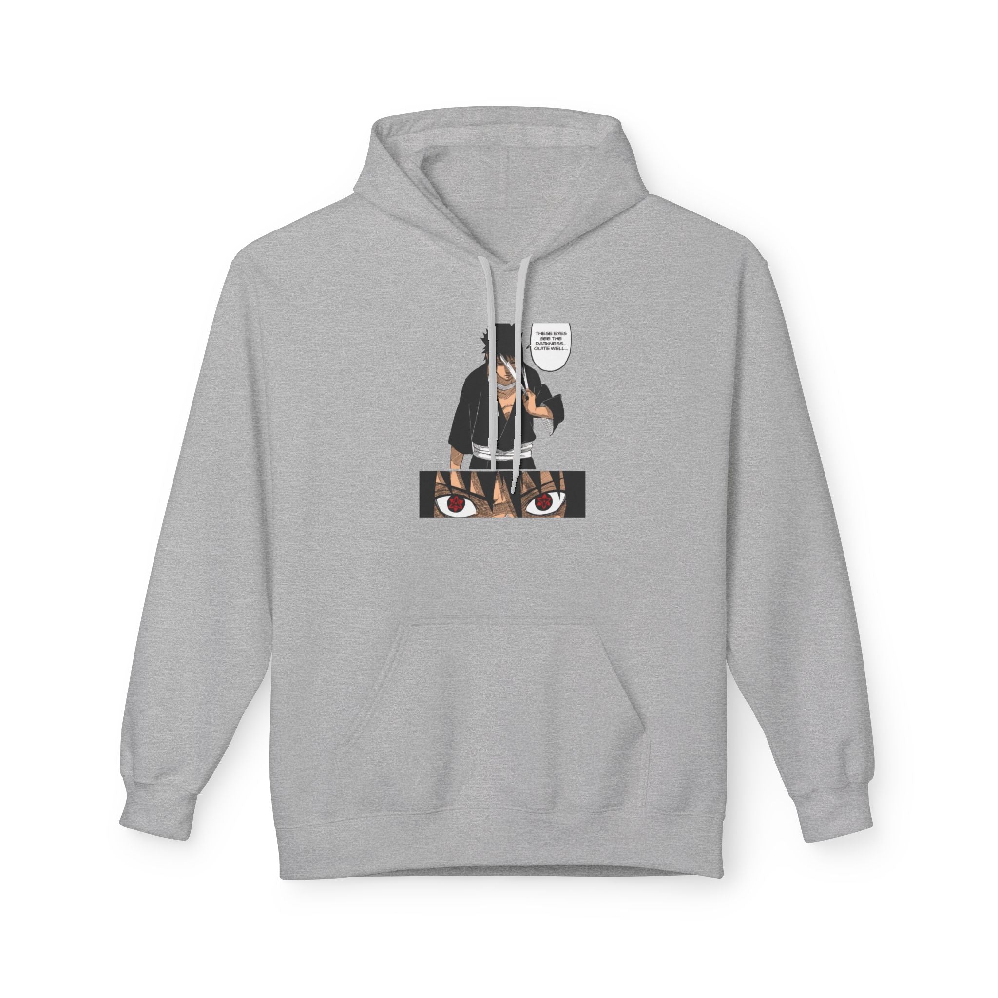 Sasuke Uchiha Anime Graphic Hoodie — "See Darkness"