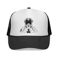 Praying Astronaut Trucker Cap – Vintage Space Helmet Graphic Mesh Hat