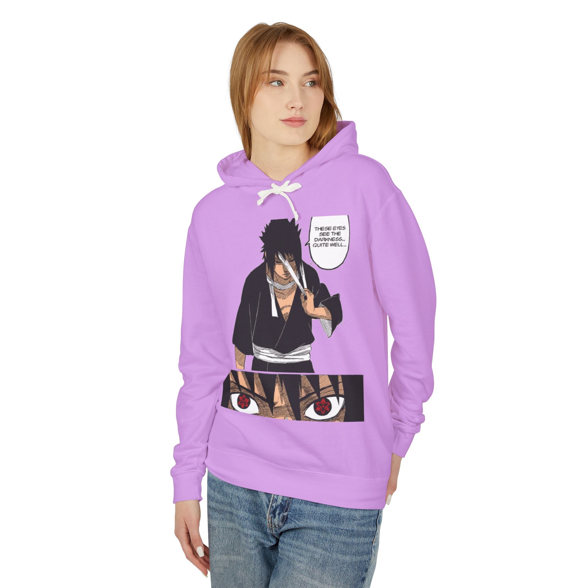 Sasuke Uchiha Anime Premium Graphic Hoodie — "See Darkness"