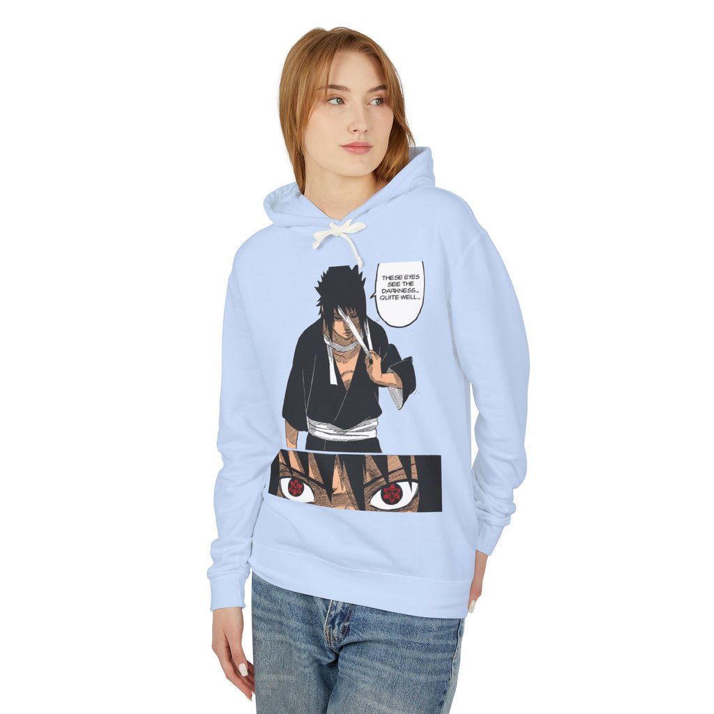 Sasuke Uchiha Anime Premium Graphic Hoodie — "See Darkness"