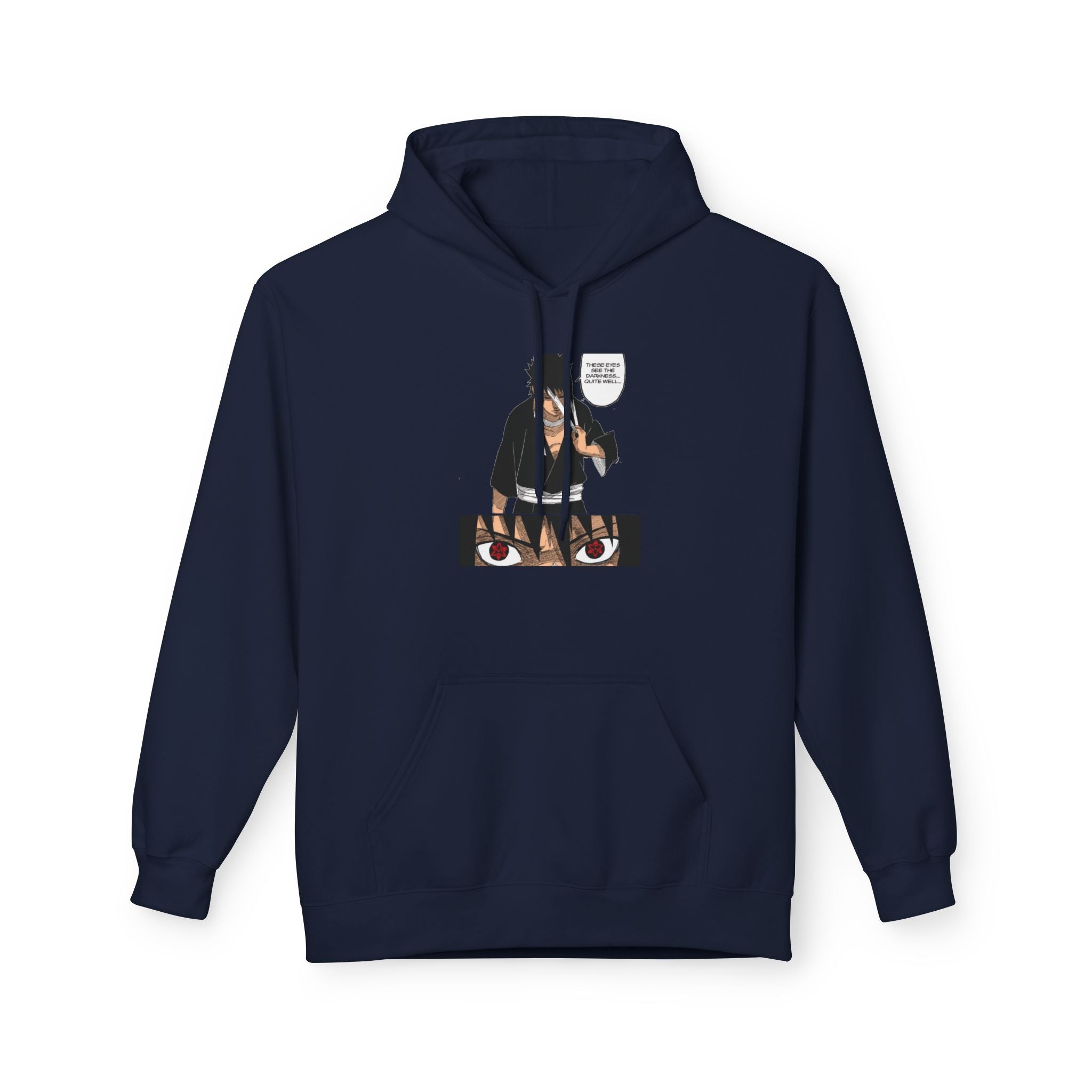 Sasuke Uchiha Anime Graphic Hoodie — "See Darkness"
