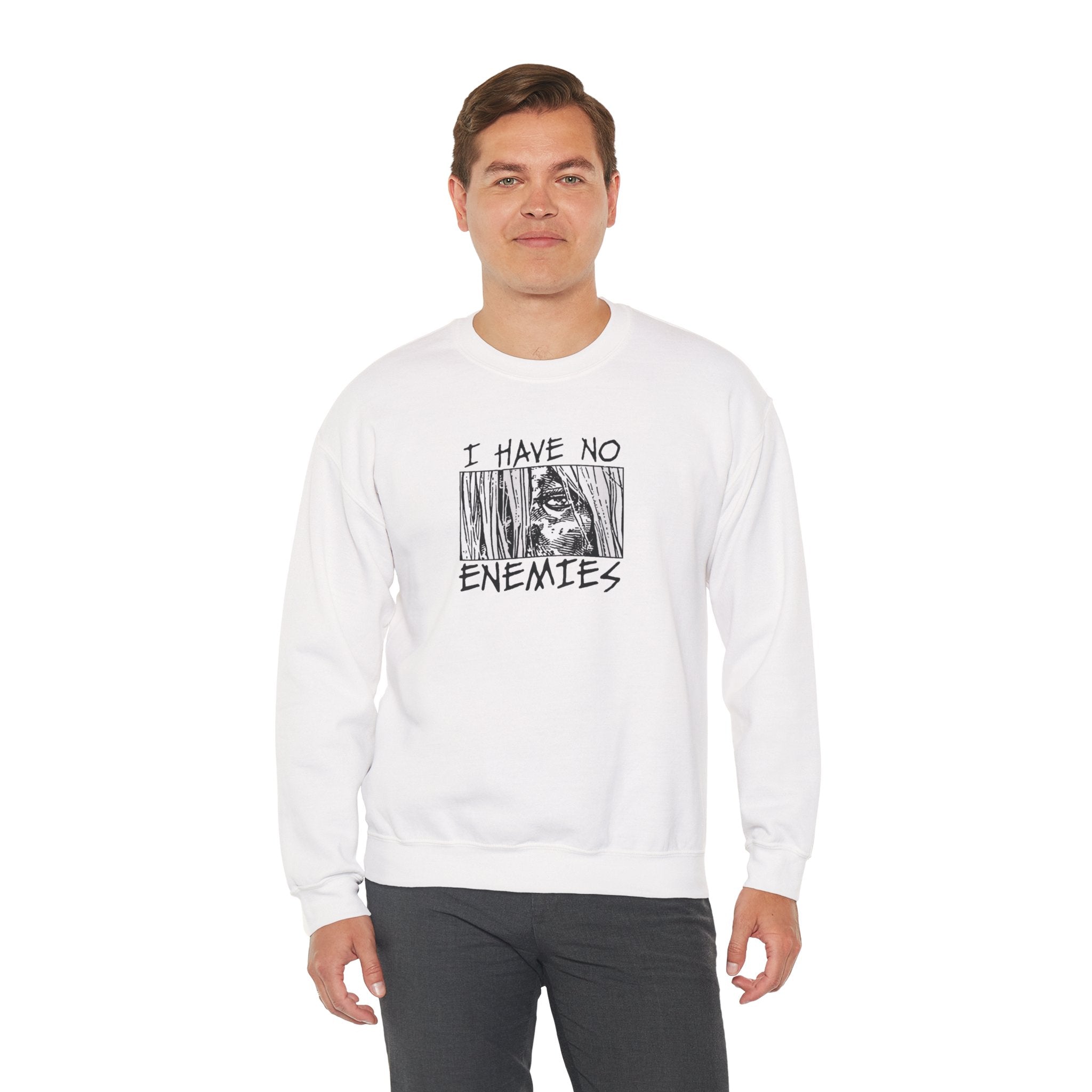 Vinland Saga Crewneck Sweatshirt — "I Have No Enemies" Graphic