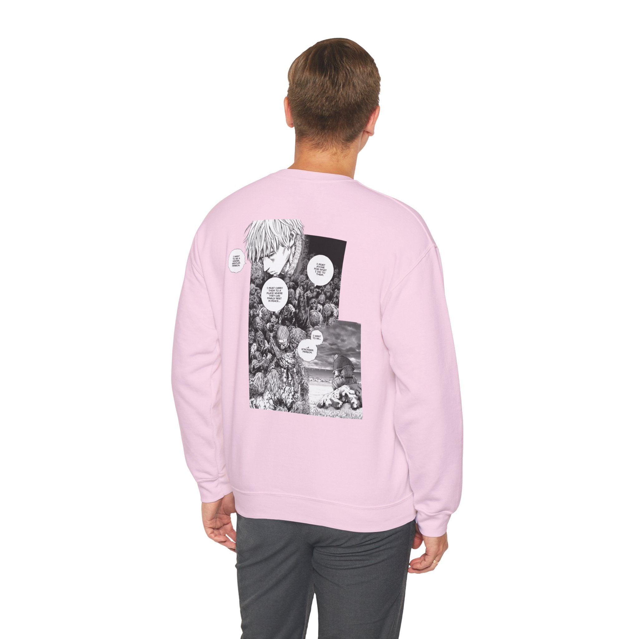 Vinland Saga Crewneck Sweatshirt — "I Have No Enemies" Graphic