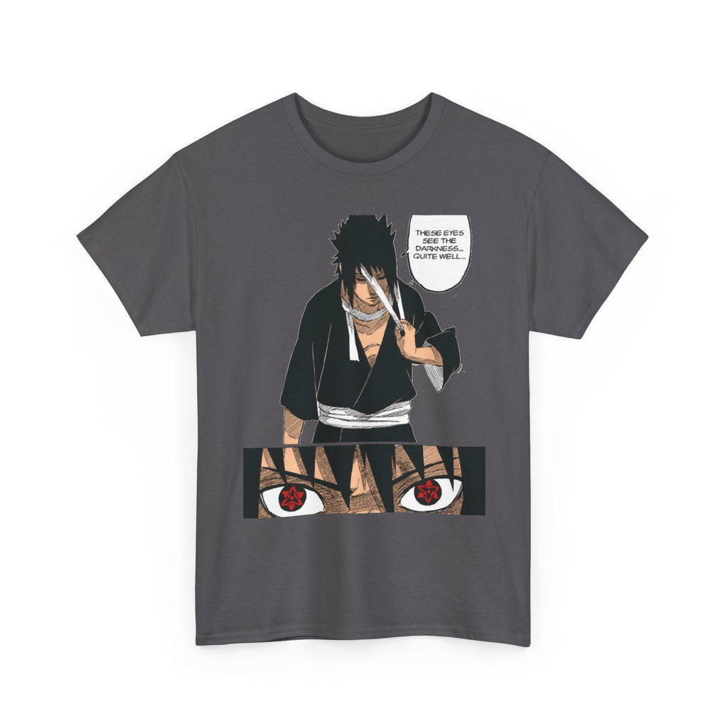 Anime Sasuke Uchiha Manga Panel Tee — "See Darkness" Graphic T-Shirt