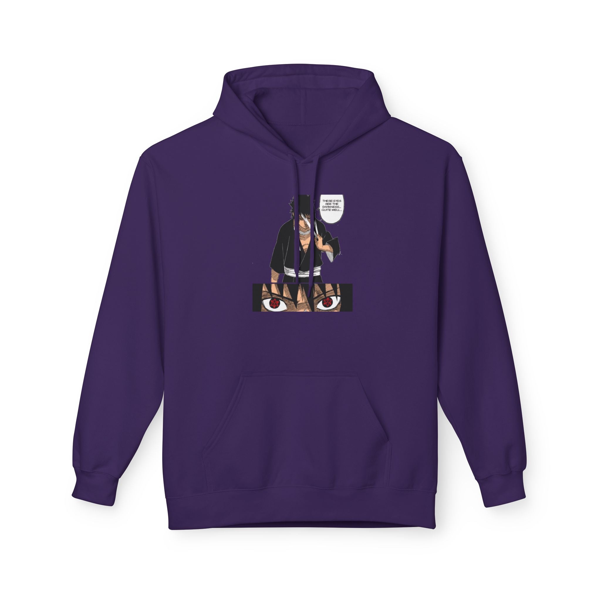 Sasuke Uchiha Anime Graphic Hoodie — "See Darkness"