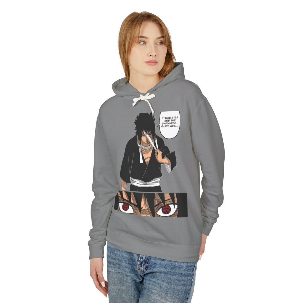 Sasuke Uchiha Anime Premium Graphic Hoodie — "See Darkness"