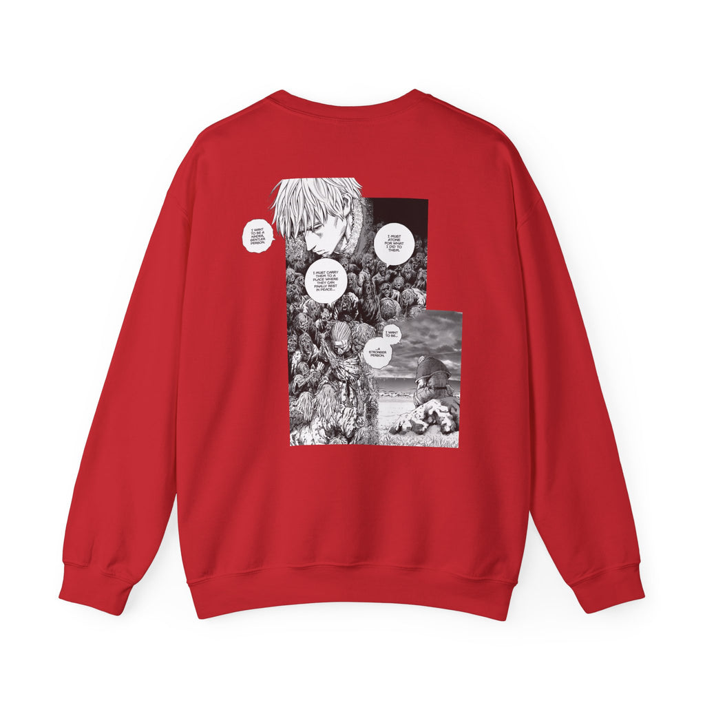 Vinland Saga Crewneck Sweatshirt — "I Have No Enemies" Graphic