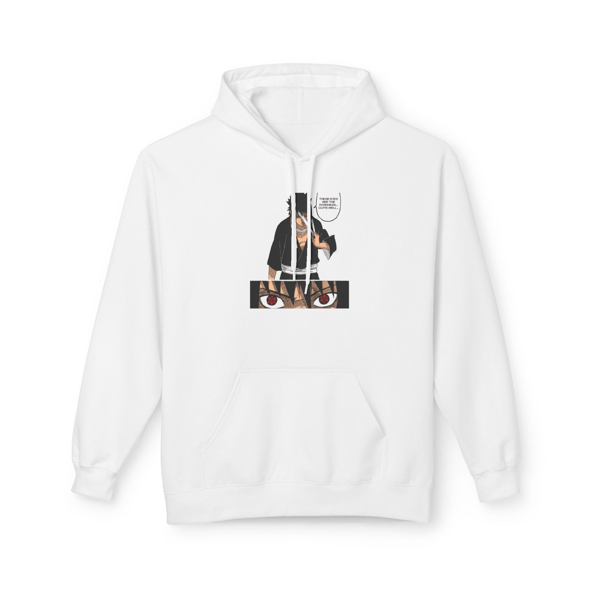 Sasuke Uchiha Anime Graphic Hoodie — "See Darkness"