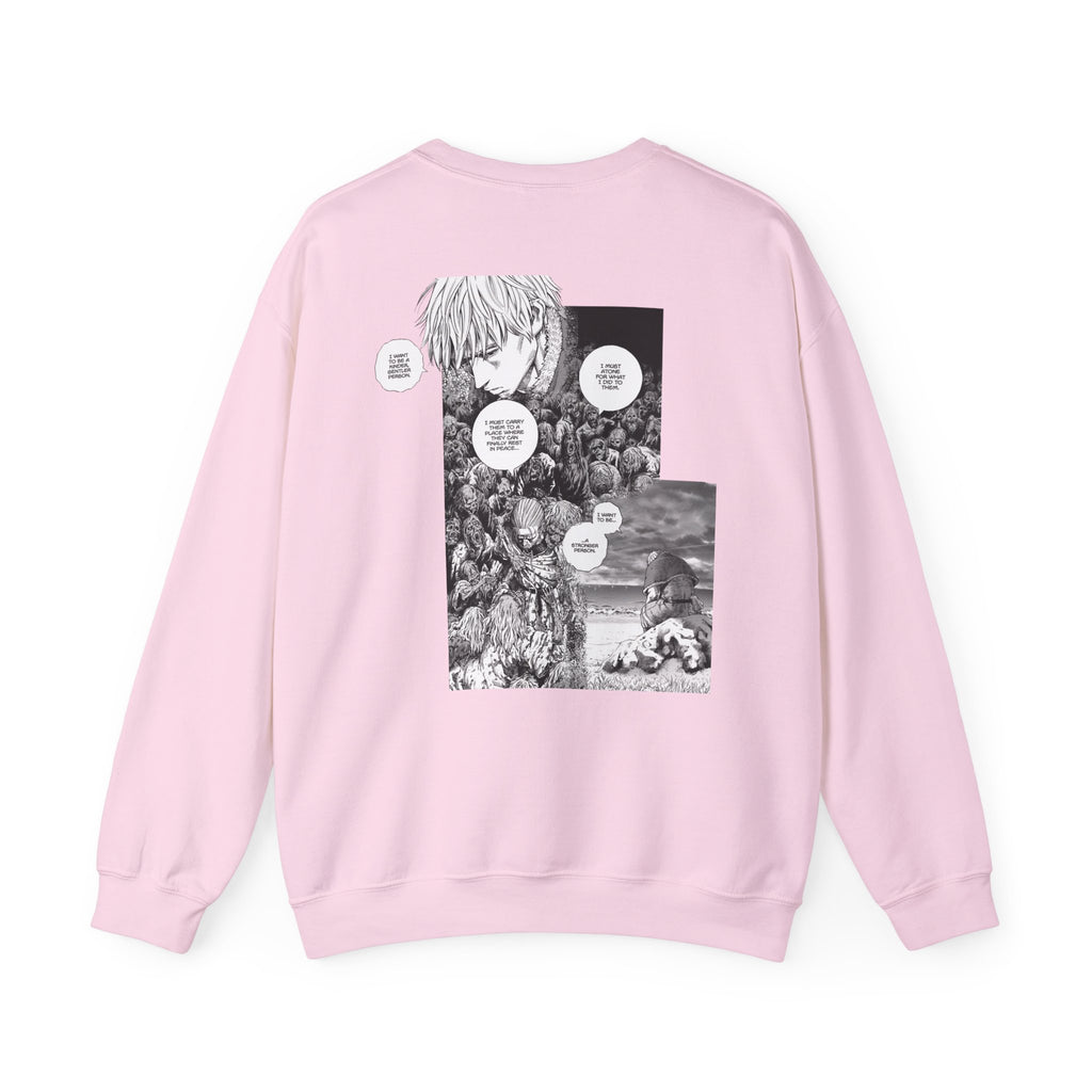 Vinland Saga Crewneck Sweatshirt — "I Have No Enemies" Graphic