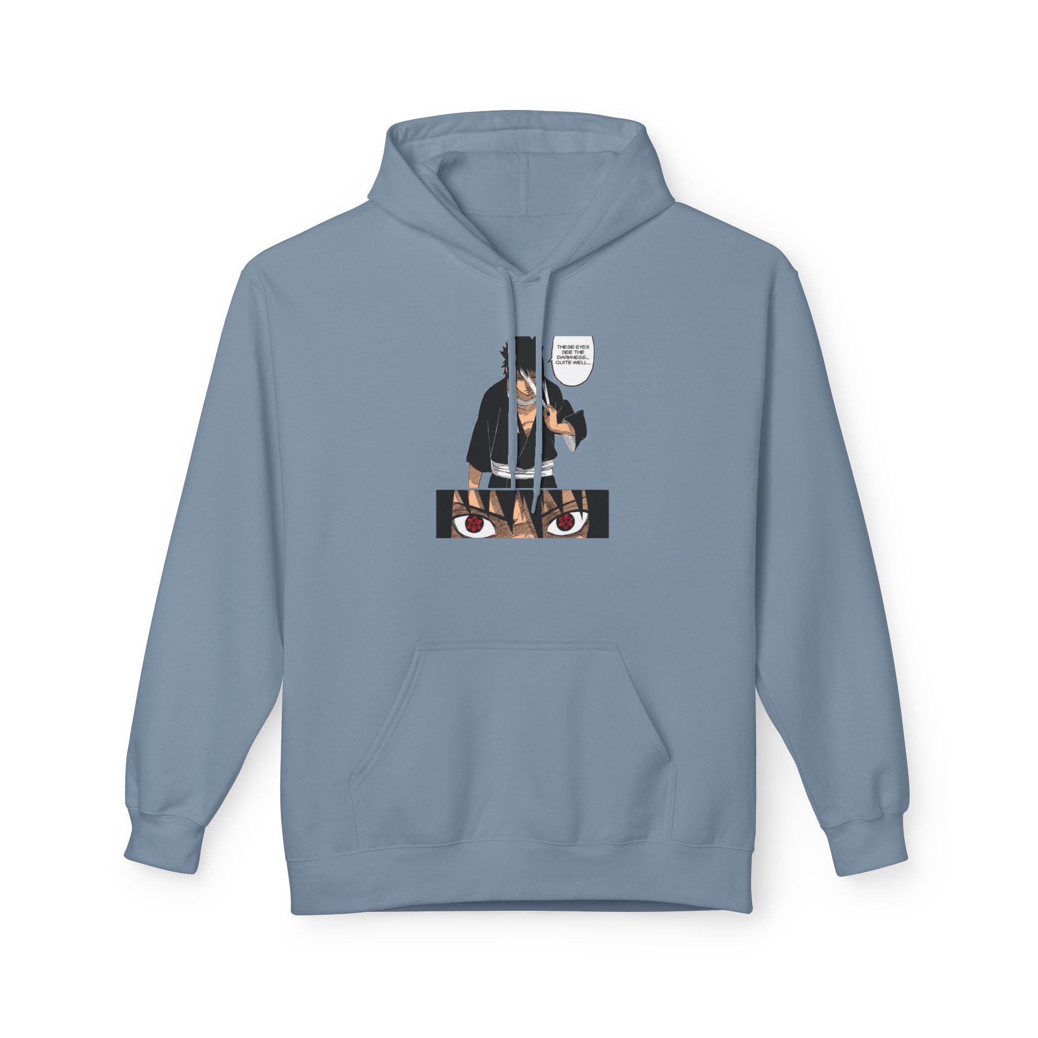 Sasuke Uchiha Anime Graphic Hoodie — "See Darkness"