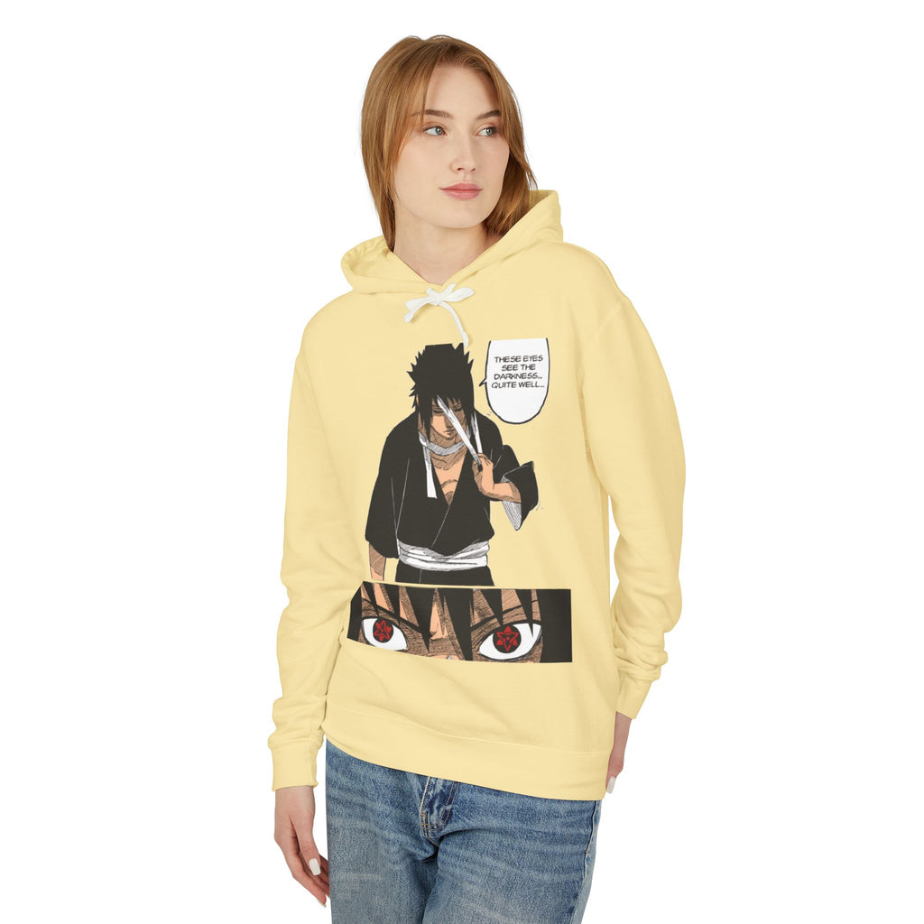 Sasuke Uchiha Anime Premium Graphic Hoodie — "See Darkness"