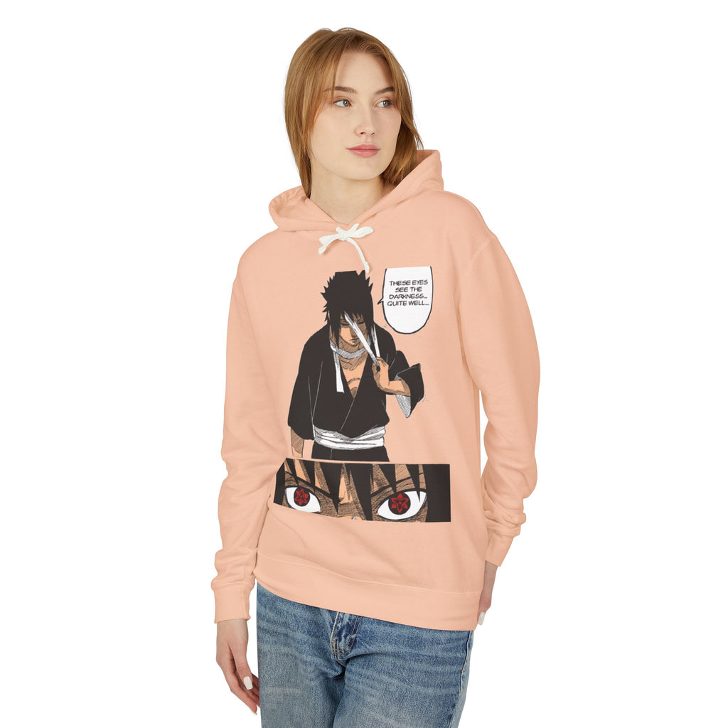 Sasuke Uchiha Anime Premium Graphic Hoodie — "See Darkness"