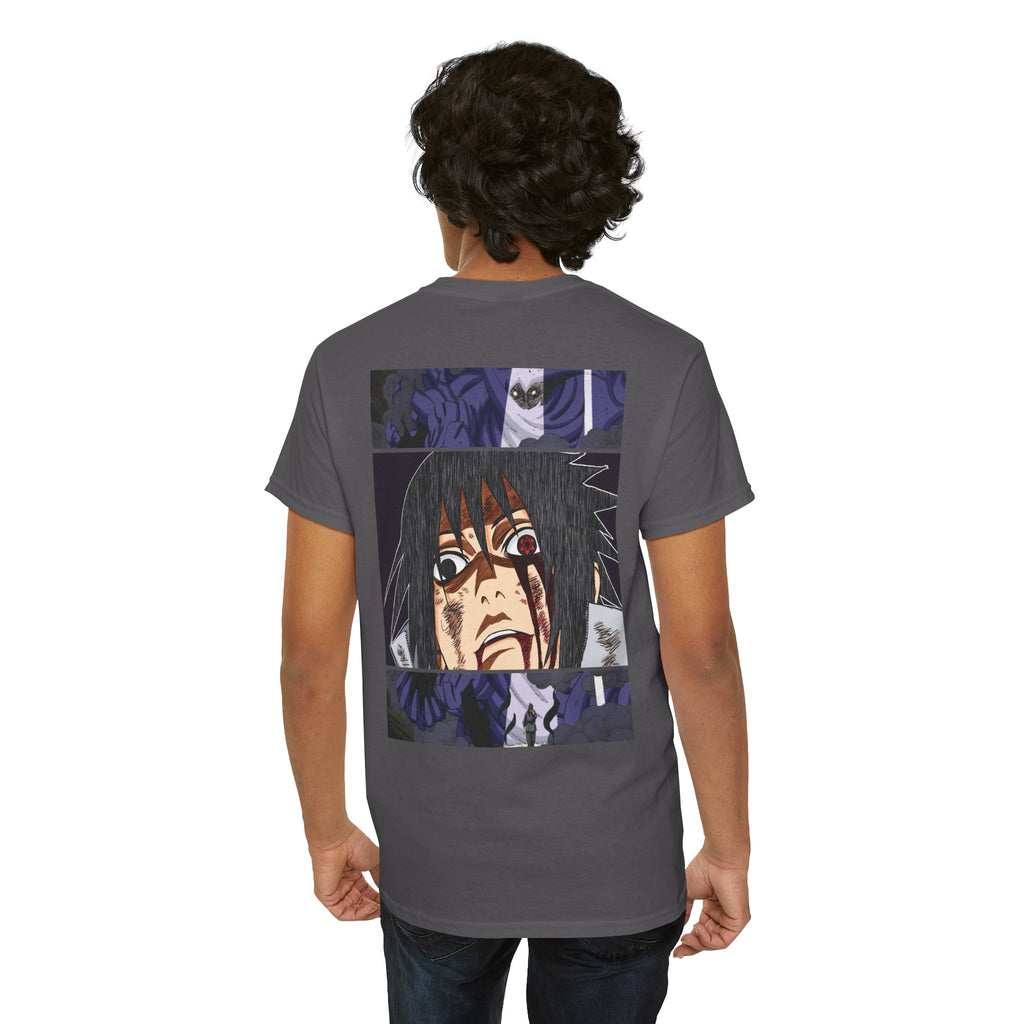 Anime Sasuke Uchiha Manga Panel Tee — "See Darkness" Graphic T-Shirt