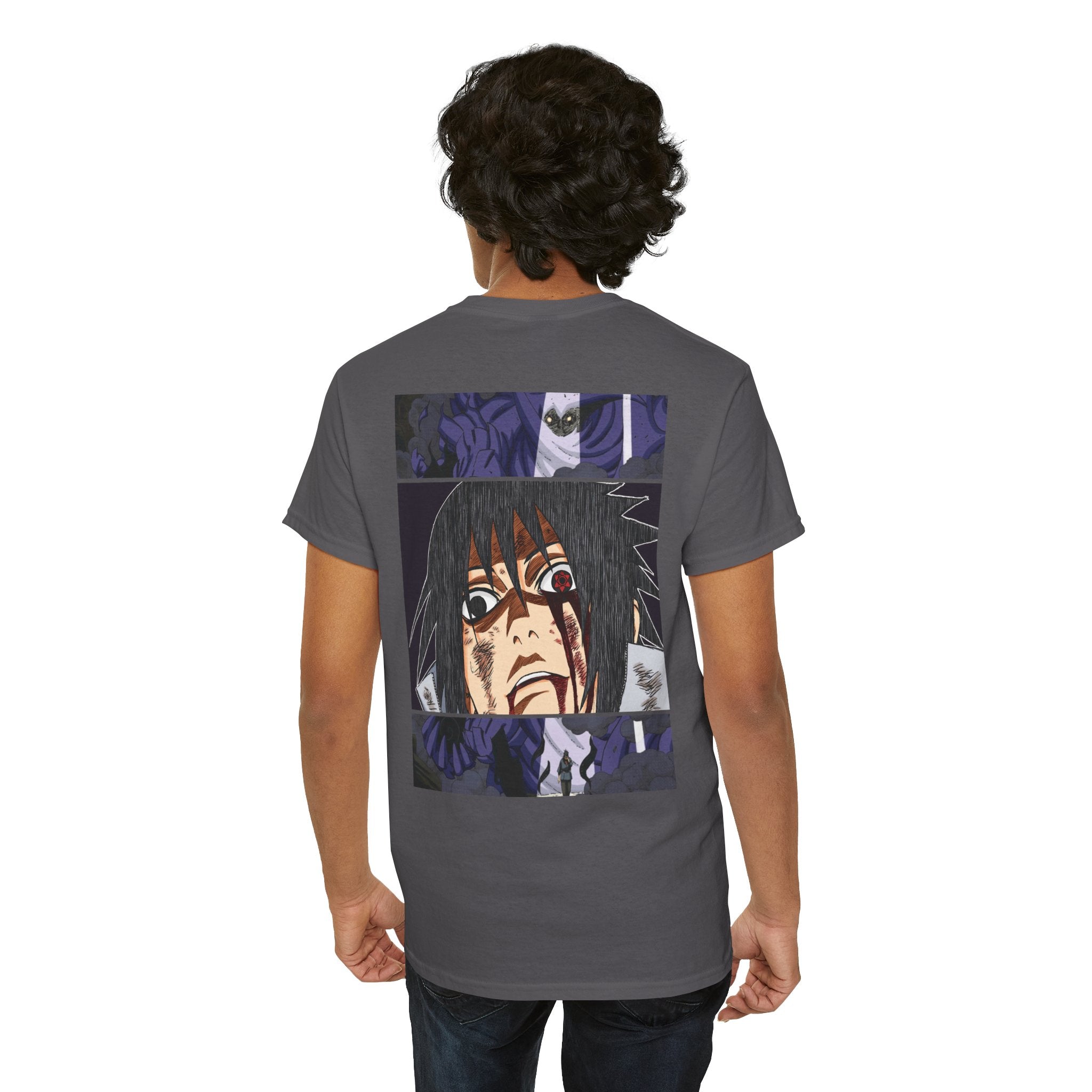 Anime Sasuke Uchiha Manga Panel Tee — "See Darkness" Graphic T-Shirt