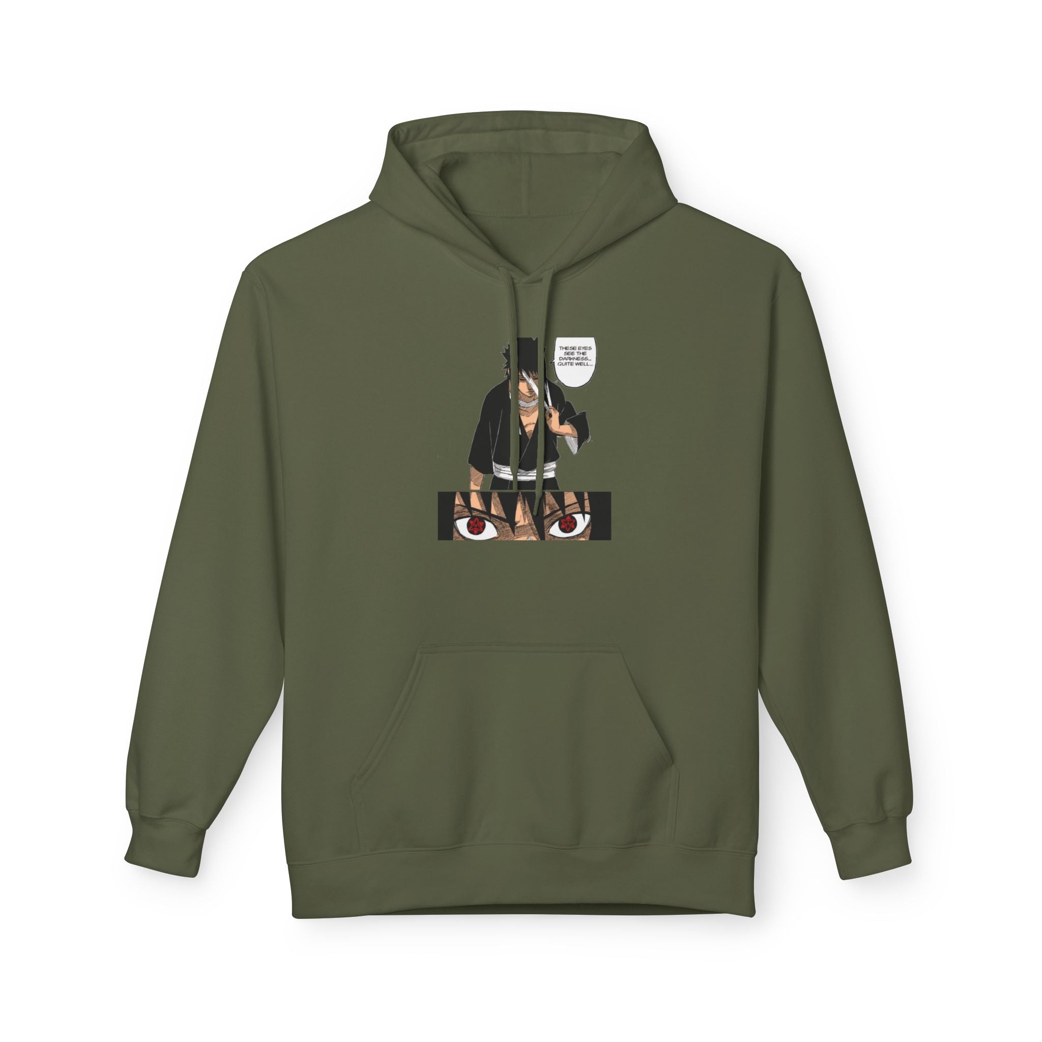 Sasuke Uchiha Anime Graphic Hoodie — "See Darkness"