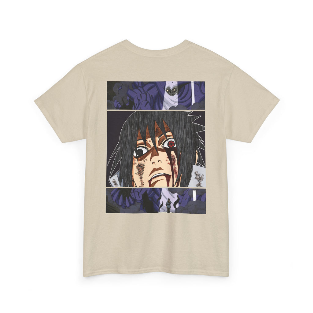 Anime Sasuke Uchiha Manga Panel Tee — "See Darkness" Graphic T-Shirt
