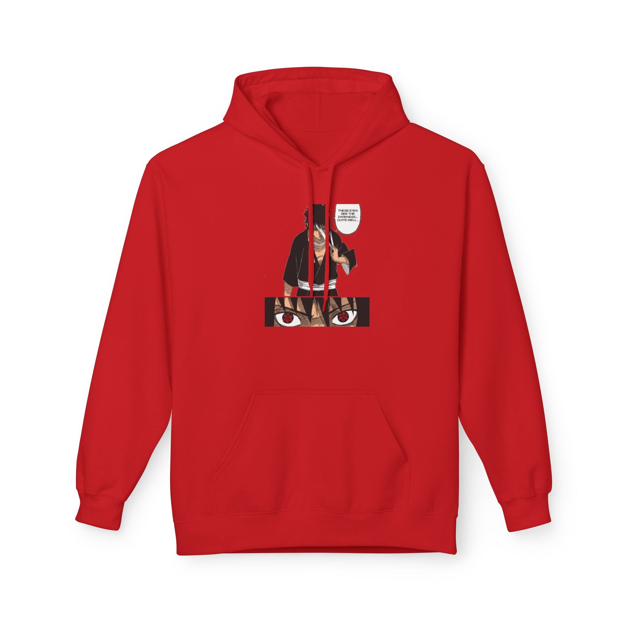 Sasuke Uchiha Anime Graphic Hoodie — "See Darkness"
