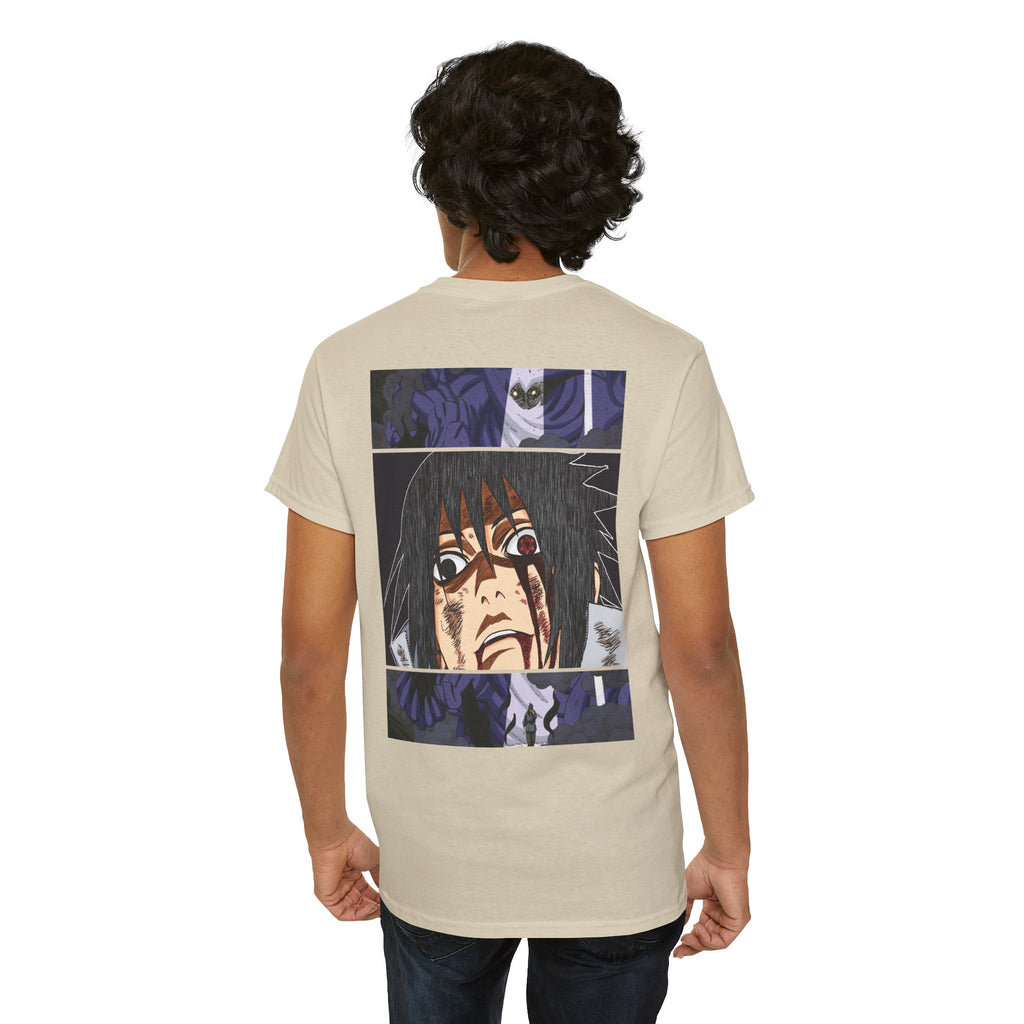 Anime Sasuke Uchiha Manga Panel Tee — "See Darkness" Graphic T-Shirt