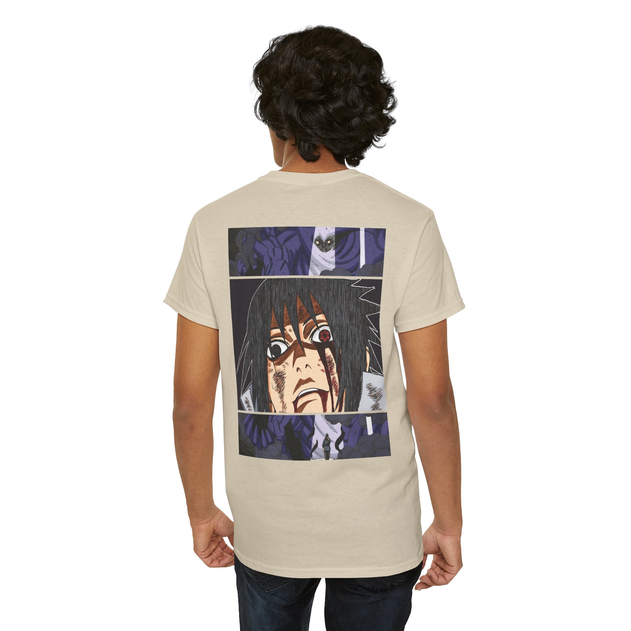 Anime Sasuke Uchiha Manga Panel Tee — "See Darkness" Graphic T-Shirt