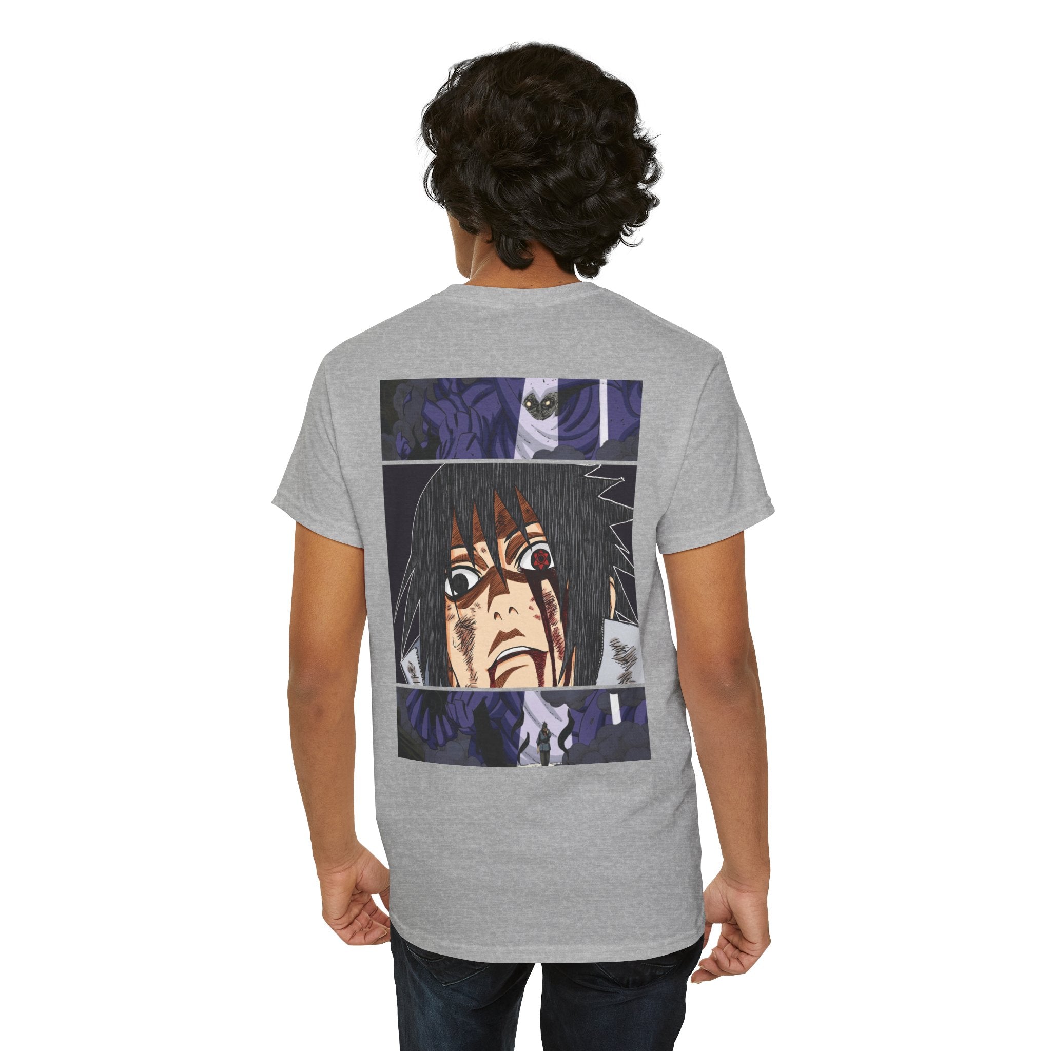Anime Sasuke Uchiha Manga Panel Tee — "See Darkness" Graphic T-Shirt