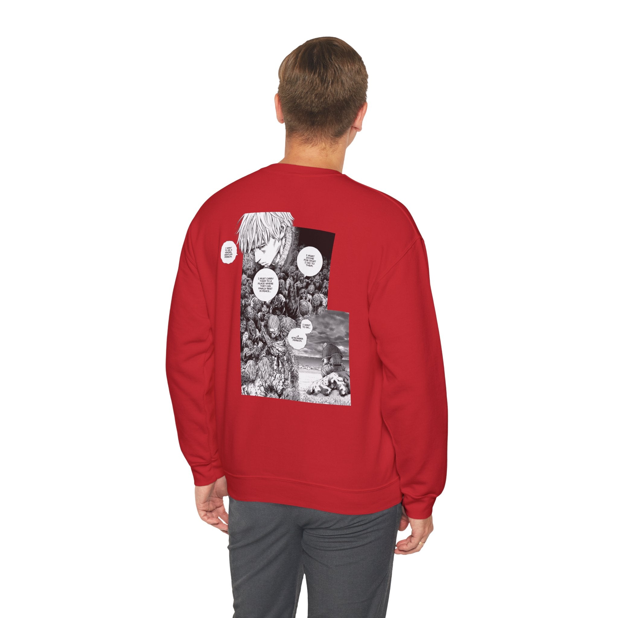 Vinland Saga Crewneck Sweatshirt — "I Have No Enemies" Graphic