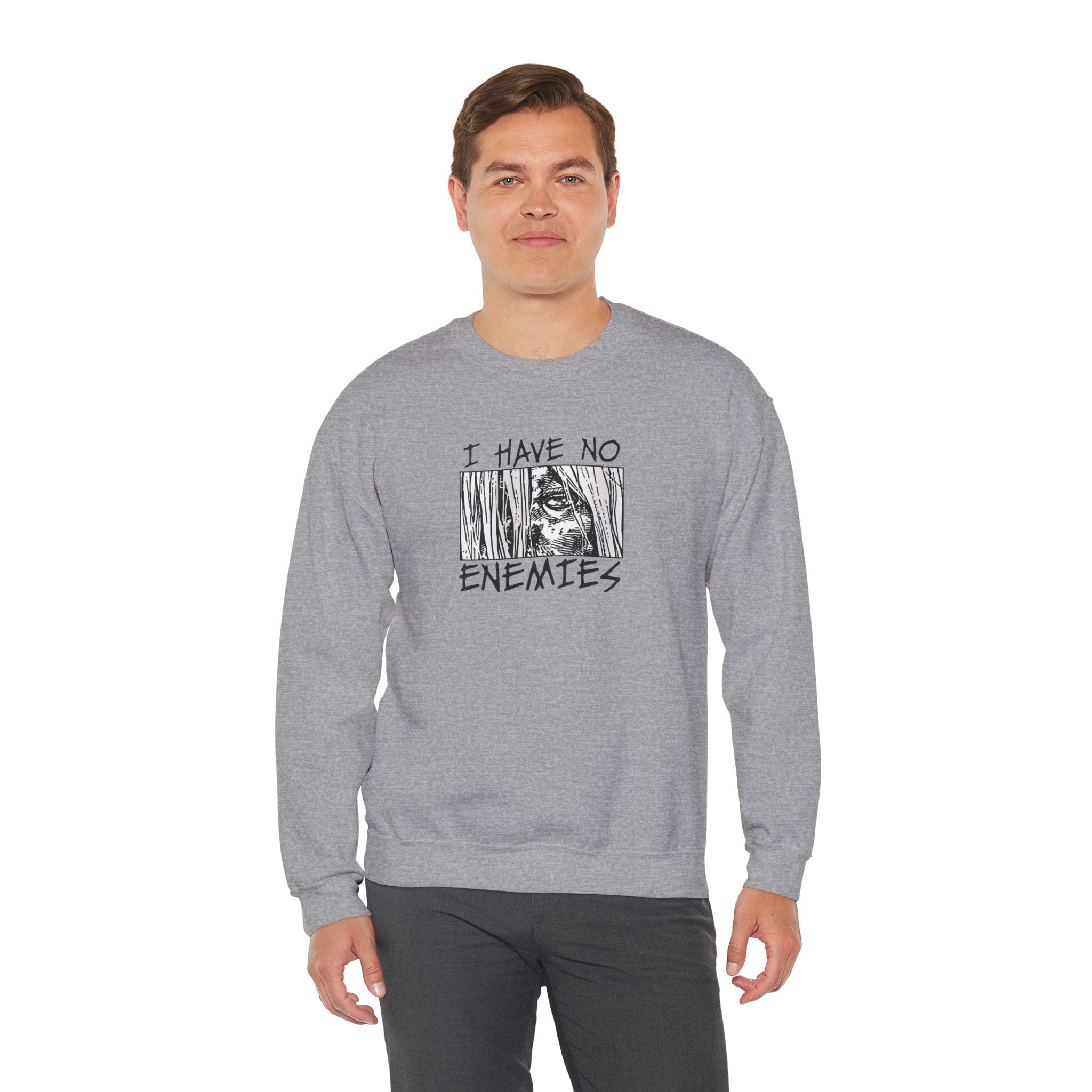 Vinland Saga Crewneck Sweatshirt — "I Have No Enemies" Graphic