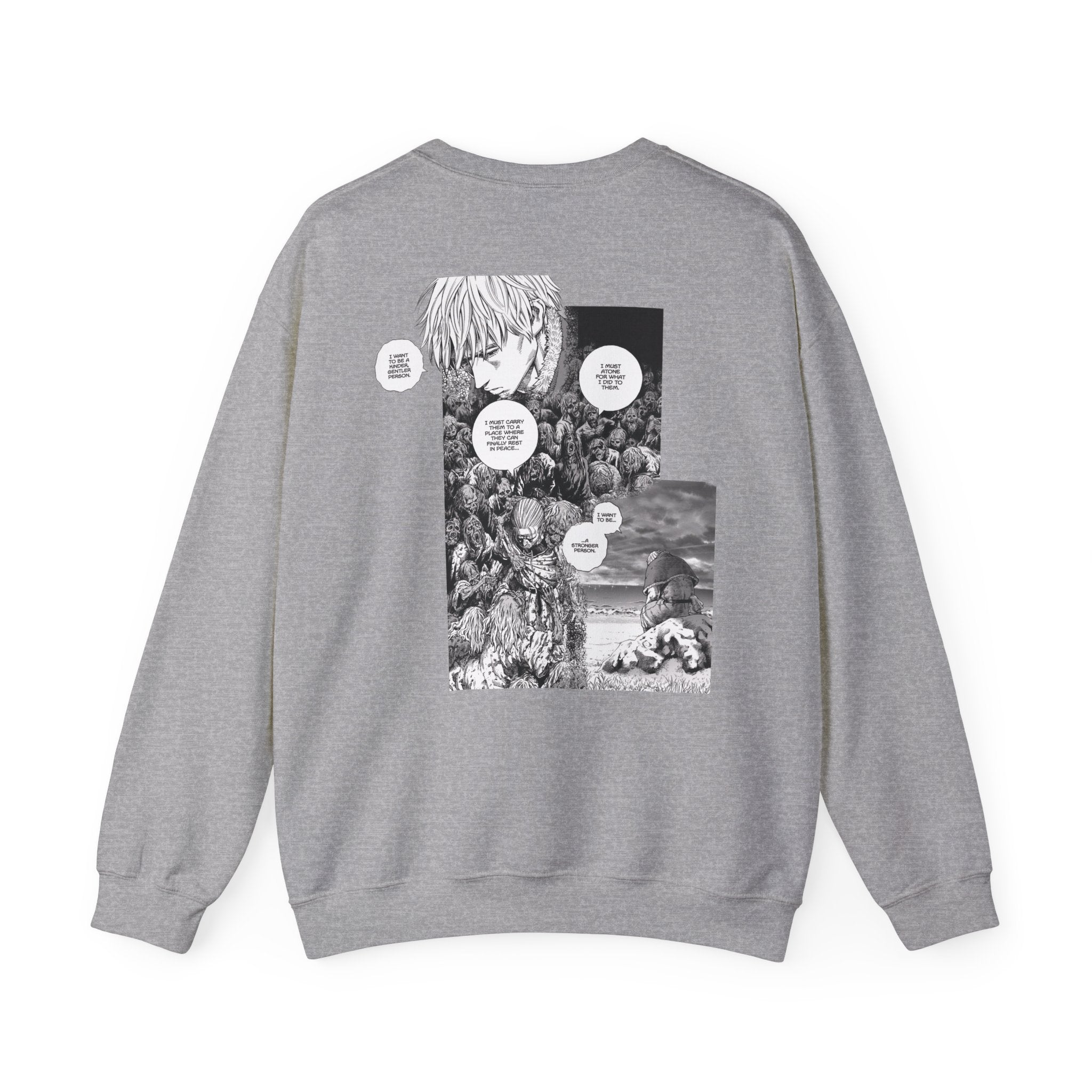 Vinland Saga Crewneck Sweatshirt — "I Have No Enemies" Graphic