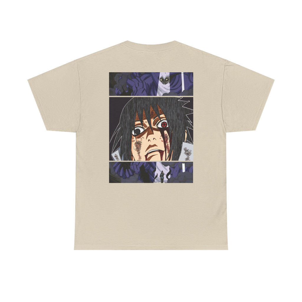 Anime Sasuke Uchiha Manga Panel Tee — "See Darkness" Graphic T-Shirt