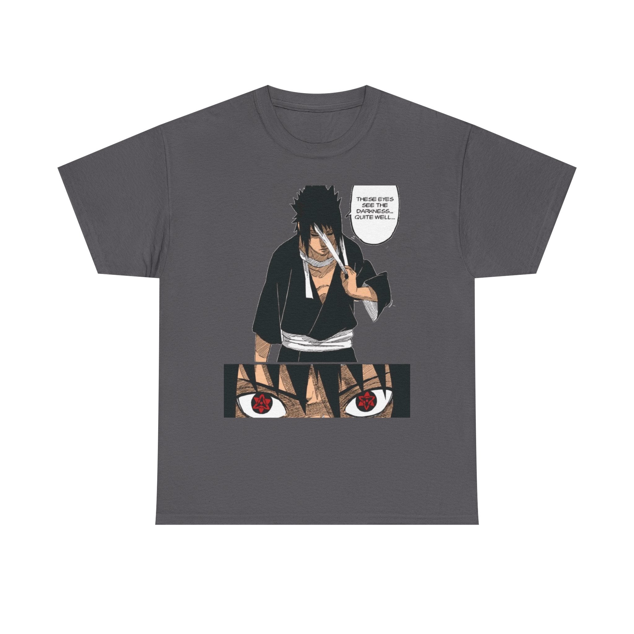 Anime Sasuke Uchiha Manga Panel Tee — "See Darkness" Graphic T-Shirt