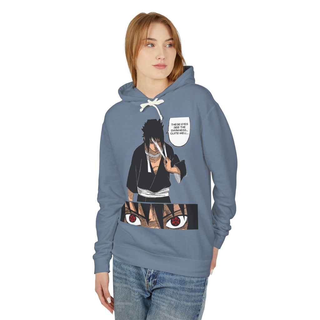 Sasuke Uchiha Anime Premium Graphic Hoodie — "See Darkness"