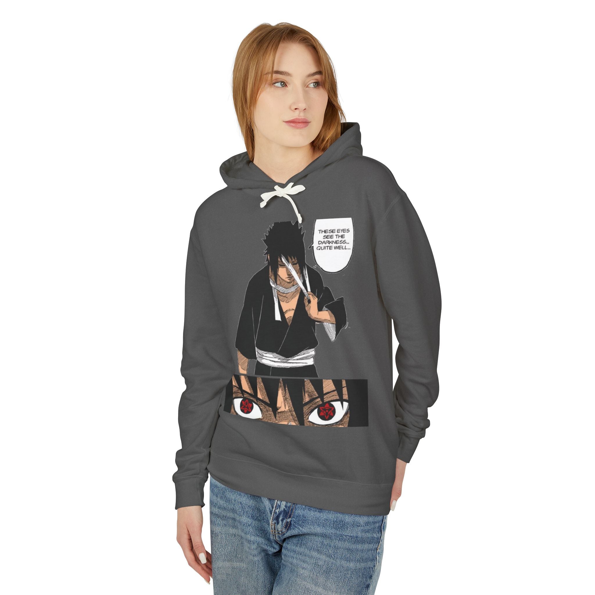 Sasuke Uchiha Anime Premium Graphic Hoodie — "See Darkness"