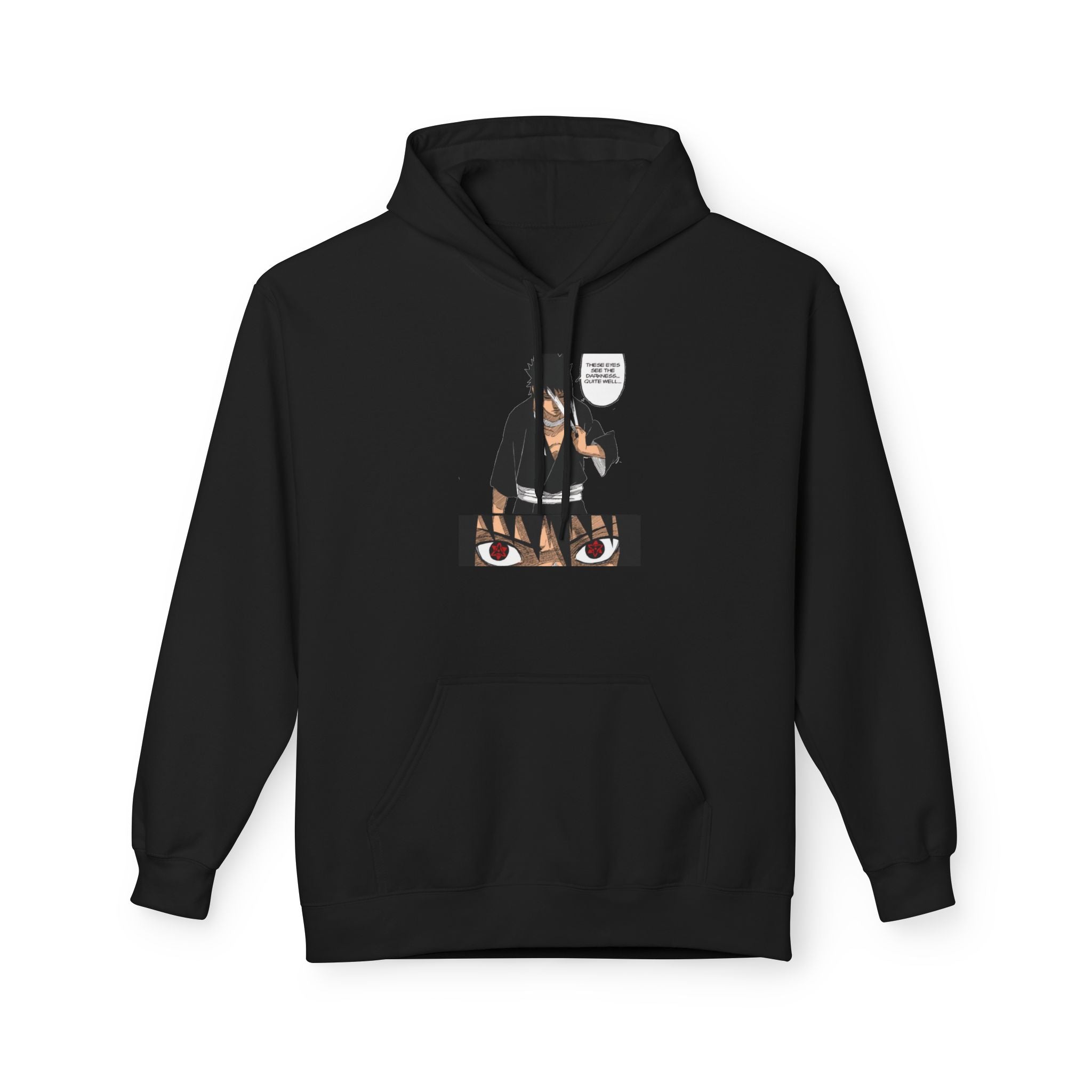 Sasuke Uchiha Anime Graphic Hoodie — "See Darkness"