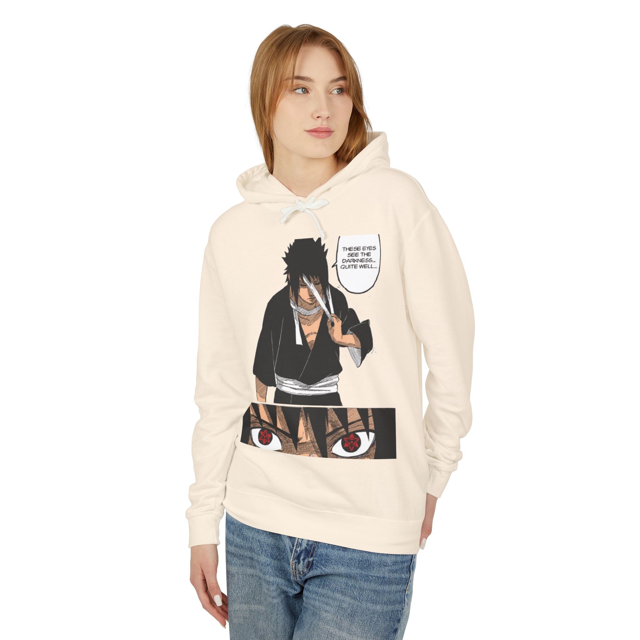 Sasuke Uchiha Anime Premium Graphic Hoodie — "See Darkness"